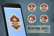Motivational badge design vol. 01