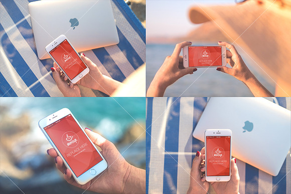 15 PSD Mockups By The Sea in Mobile & Web Mockups - product preview 1