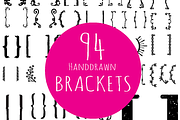 94 Handdrawn brackets