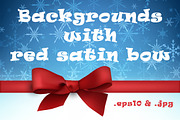 Backgrounds with red satin bow