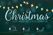 Christmas light brushes Illustrator