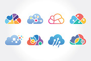 Cloud Service Technology Symbol Set