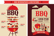 BBQ Infographics & Party Invitations