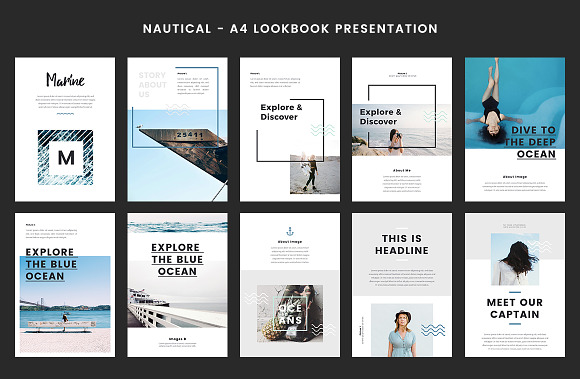 Nautical - A4 Printable PowerPoint in PowerPoint Templates - product preview 2