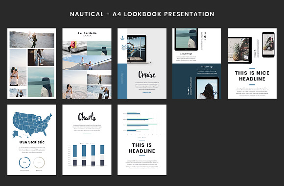 Nautical - A4 Printable PowerPoint in PowerPoint Templates - product preview 4