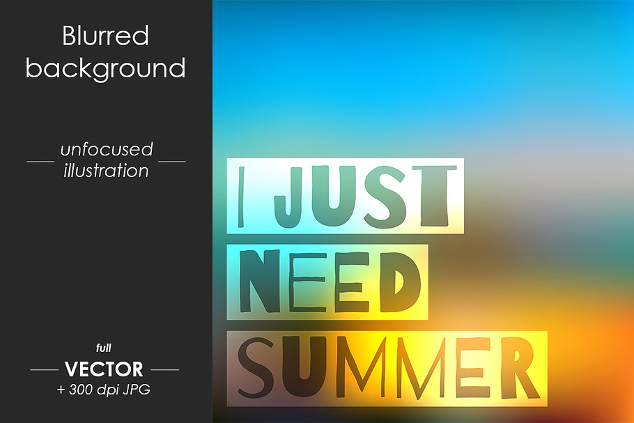 Vector blur background, Summer in Textures - product preview 8