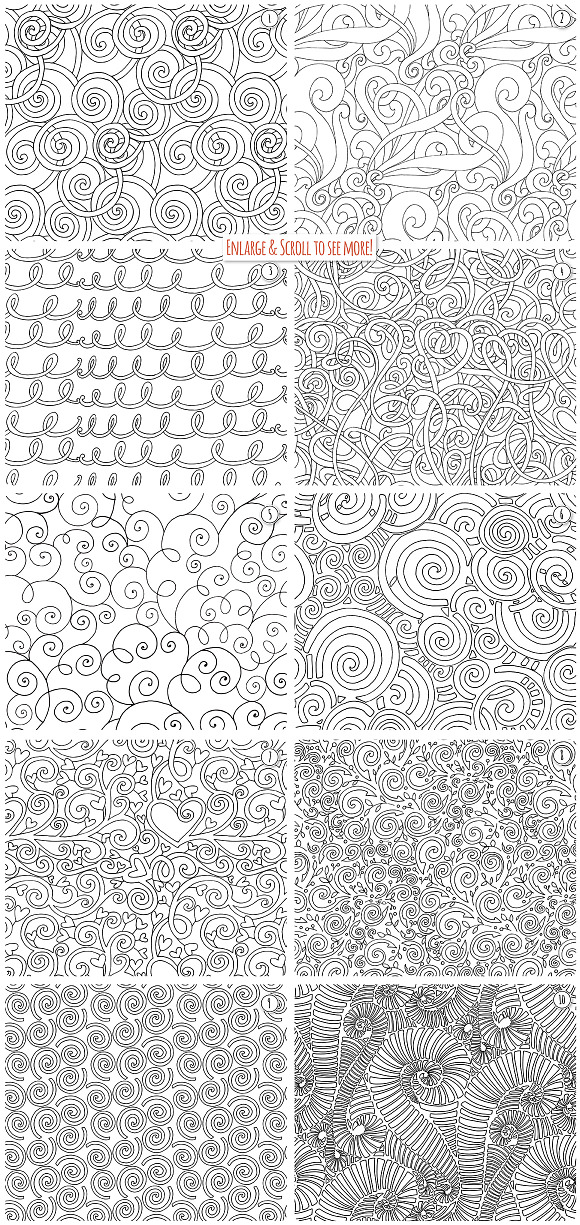 Curly Swirl Repeat Patterns in Patterns - product preview 1