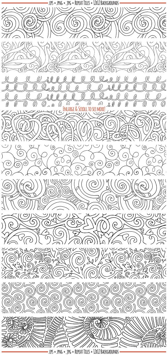 Curly Swirl Repeat Patterns in Patterns - product preview 2