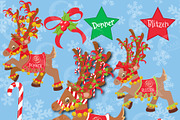 Christmas Reindeer Clipart 3, 385