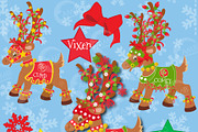 Christmas Reindeer Clipart 2, 384