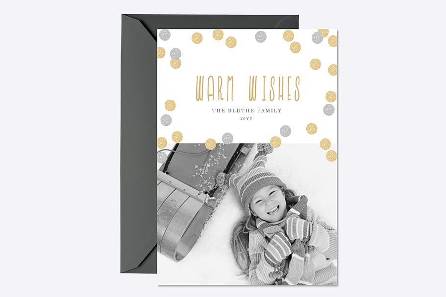 Warm Wishes Holiday Card Template
