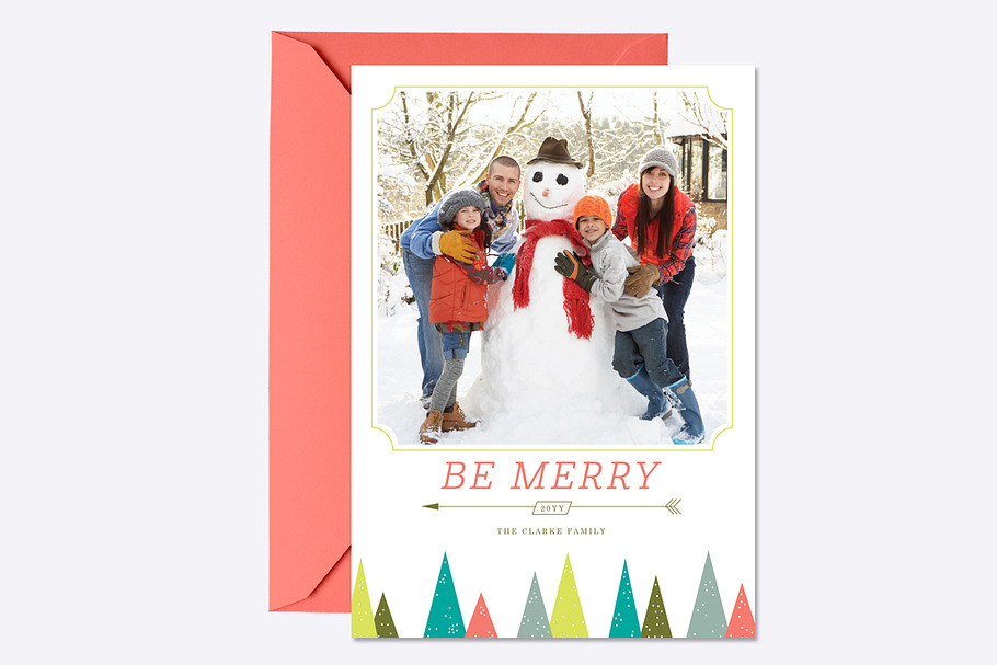 Festive Forest Holiday Card Template in Card Templates - product preview 8
