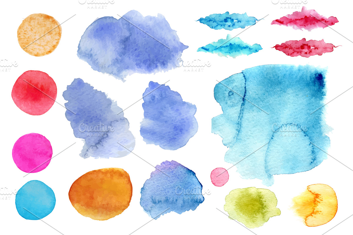 Watercolor big set. Part 2 in Textures - product preview 8
