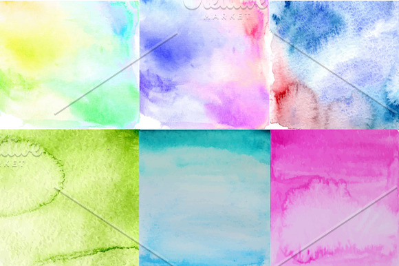 Watercolor big set. Part 2 in Textures - product preview 1