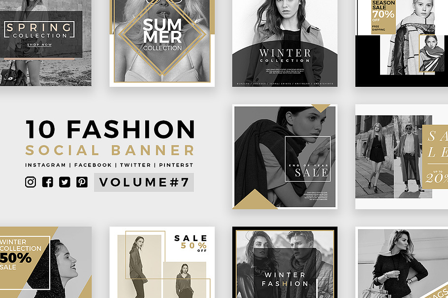 Fashion Social Banner Pack 7 in Instagram Templates - product preview 8