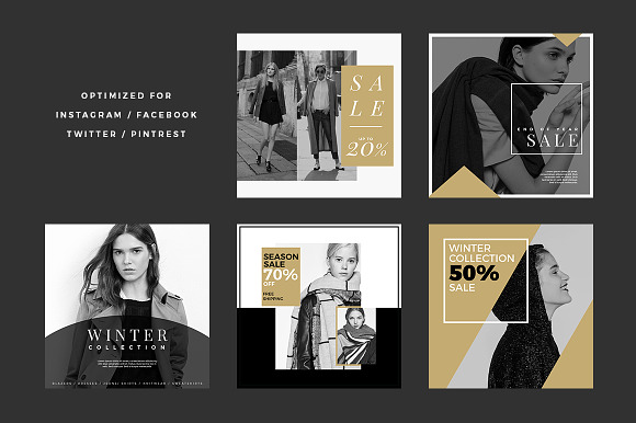 Fashion Social Banner Pack 7 in Instagram Templates - product preview 2