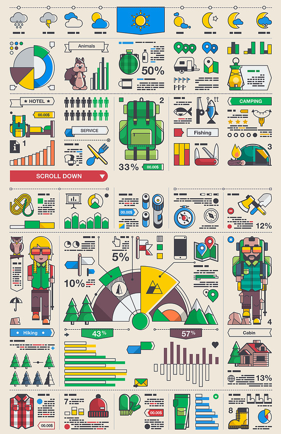 Mountain and camping Infographics in Infographic Icons - product preview 4