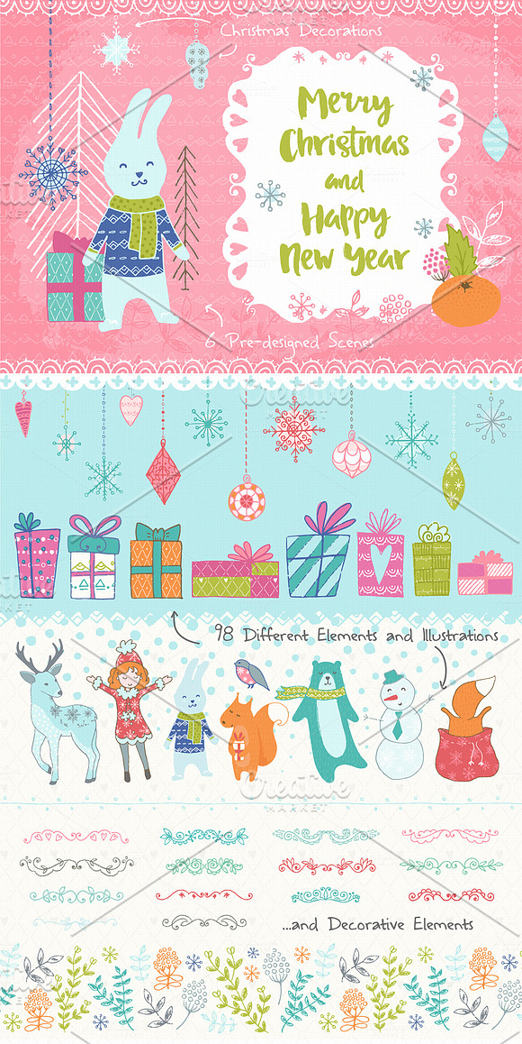 Christmas Hand Drawn Collection in Illustrations - product preview 1