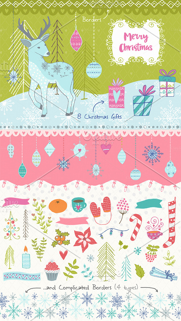 Christmas Hand Drawn Collection in Illustrations - product preview 2