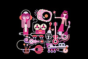 Music School vector illustration