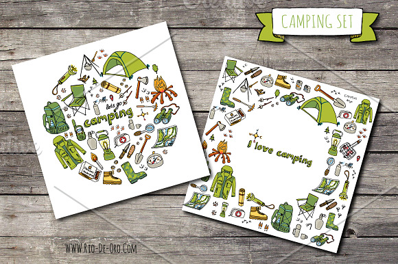 117 Hand drawn Camping icons! in Graphics - product preview 1