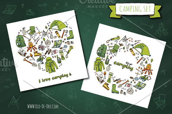 117 Hand drawn Camping icons! in Graphics - product preview 3