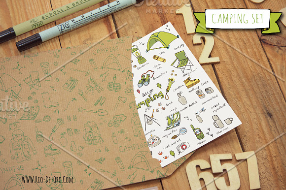 117 Hand drawn Camping icons! in Graphics - product preview 7