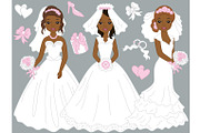 Vector African American Brides