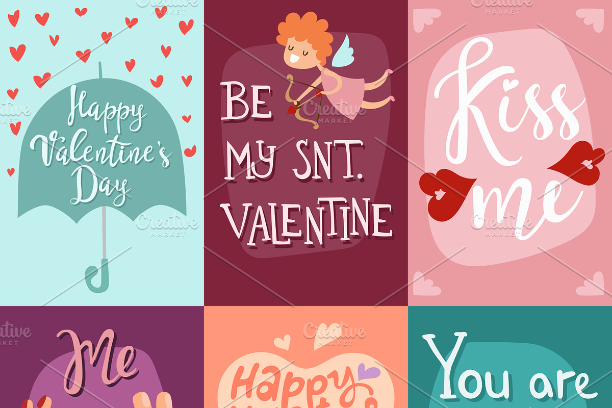 Valentines Day greeting cards vector in Illustrations - product preview 8