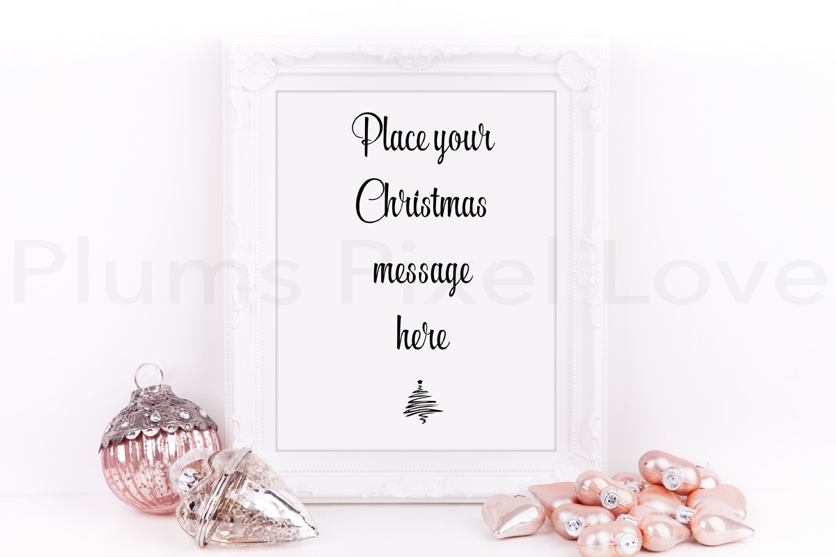 Christmas styled white frame mockup in Print Mockups - product preview 8