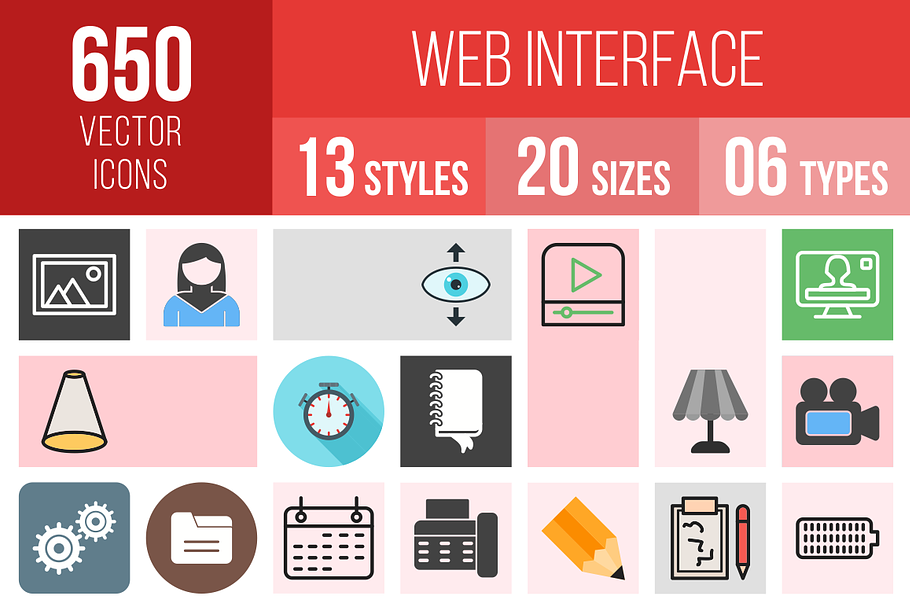 650 Web Interface Icons in Graphics - product preview 8