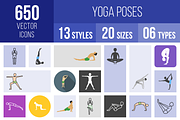 650 Yoga Poses Icons