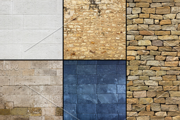 10 Hi-Res STONE WALL TEXTURES Vol.1 in Textures - product preview 2