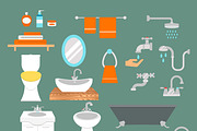 Bathroom vector icons