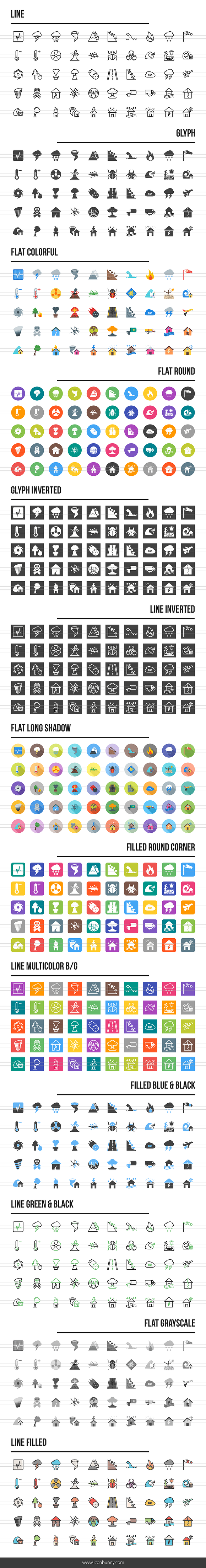 650 Disasters Icons in Graphics - product preview 1