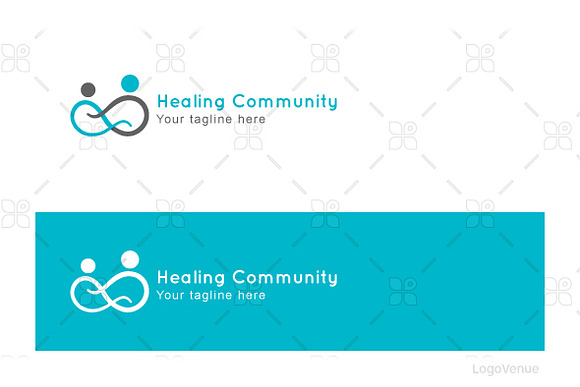 Healing Community - Human Icon Logo in Logo Templates - product preview 1