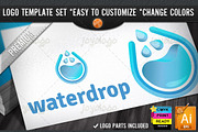 Solutions 3D Blue Water Drop Logo