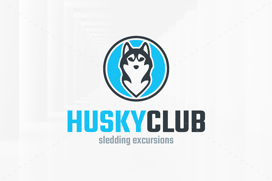 Husky Club Logo Template