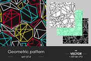 Abstract geometric pattern set of 4