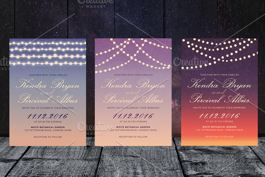 Dusk Wedding Invitation in Wedding Templates - product preview 8