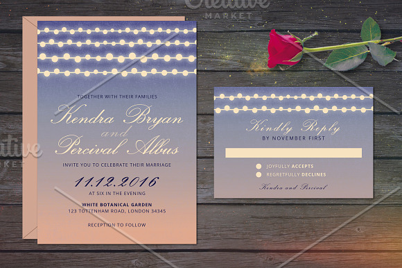 Dusk Wedding Invitation in Wedding Templates - product preview 1