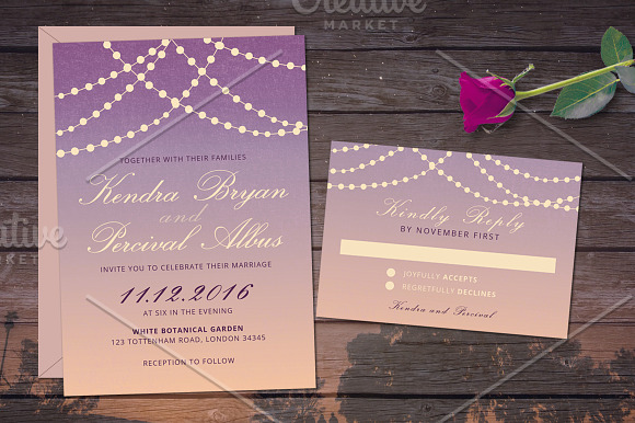 Dusk Wedding Invitation in Wedding Templates - product preview 2