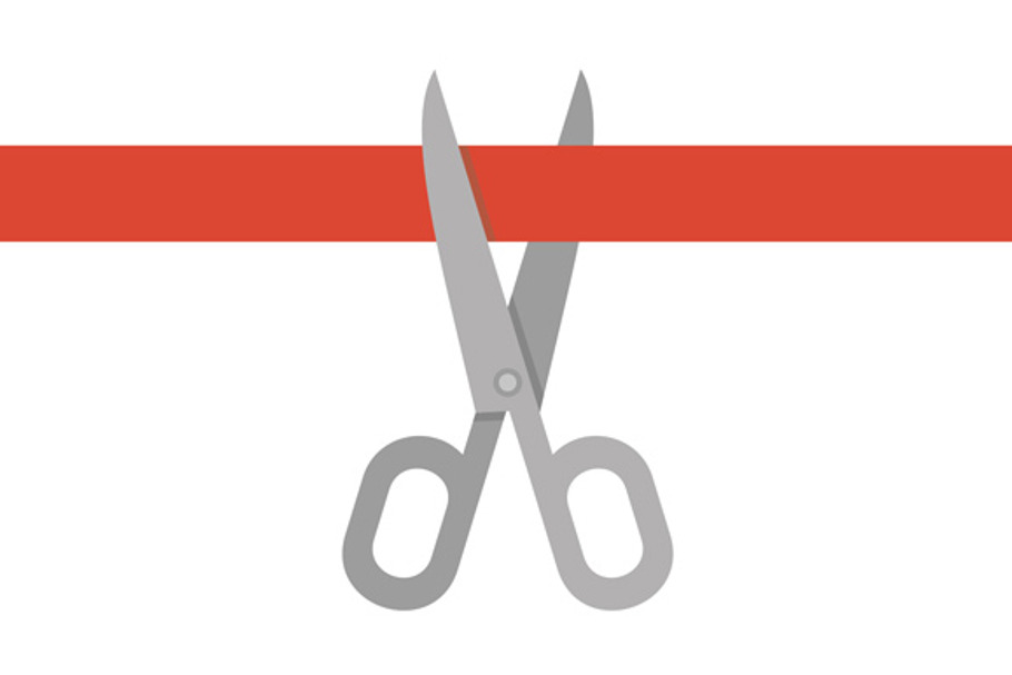 Scissors and Cutting Red Ribbon in Objects - product preview 8