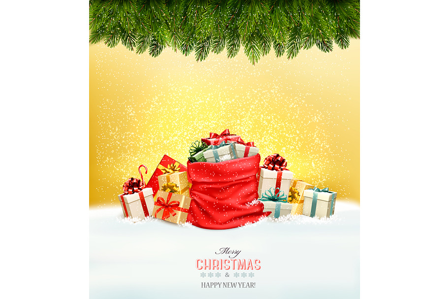 Holiday Christmas background in Illustrations - product preview 8