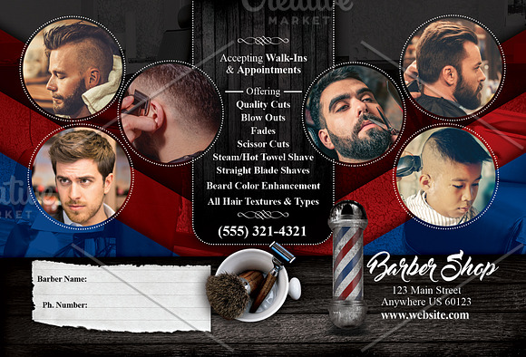 Barber Shop Flyer in Flyer Templates - product preview 2