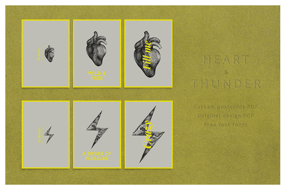 Thunder and Heart Postcard 02 in Flyer Templates - product preview 8