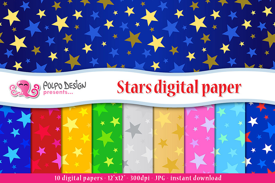 Star Digital Paper in Patterns - product preview 8