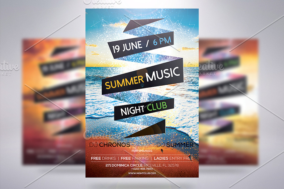 Summer Music Flyer in Flyer Templates - product preview 8