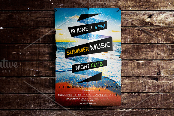 Summer Music Flyer in Flyer Templates - product preview 1