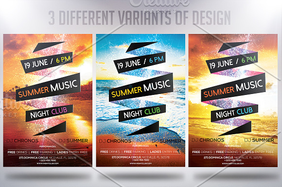 Summer Music Flyer in Flyer Templates - product preview 3